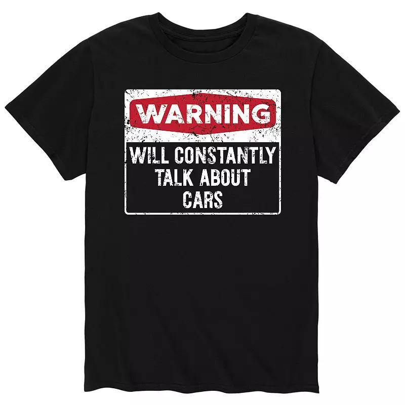 Mens Warning Will Constantly Talk About Cars Tee Product Image