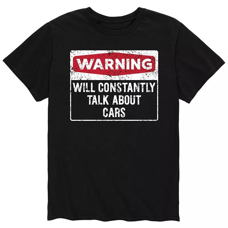 Mens Warning Will Constantly Talk About Cars Tee Product Image