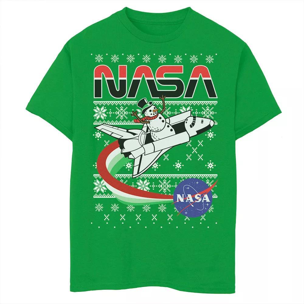 Mens NASA Santa Rocket Ugly Christmas Sweater Tee Product Image