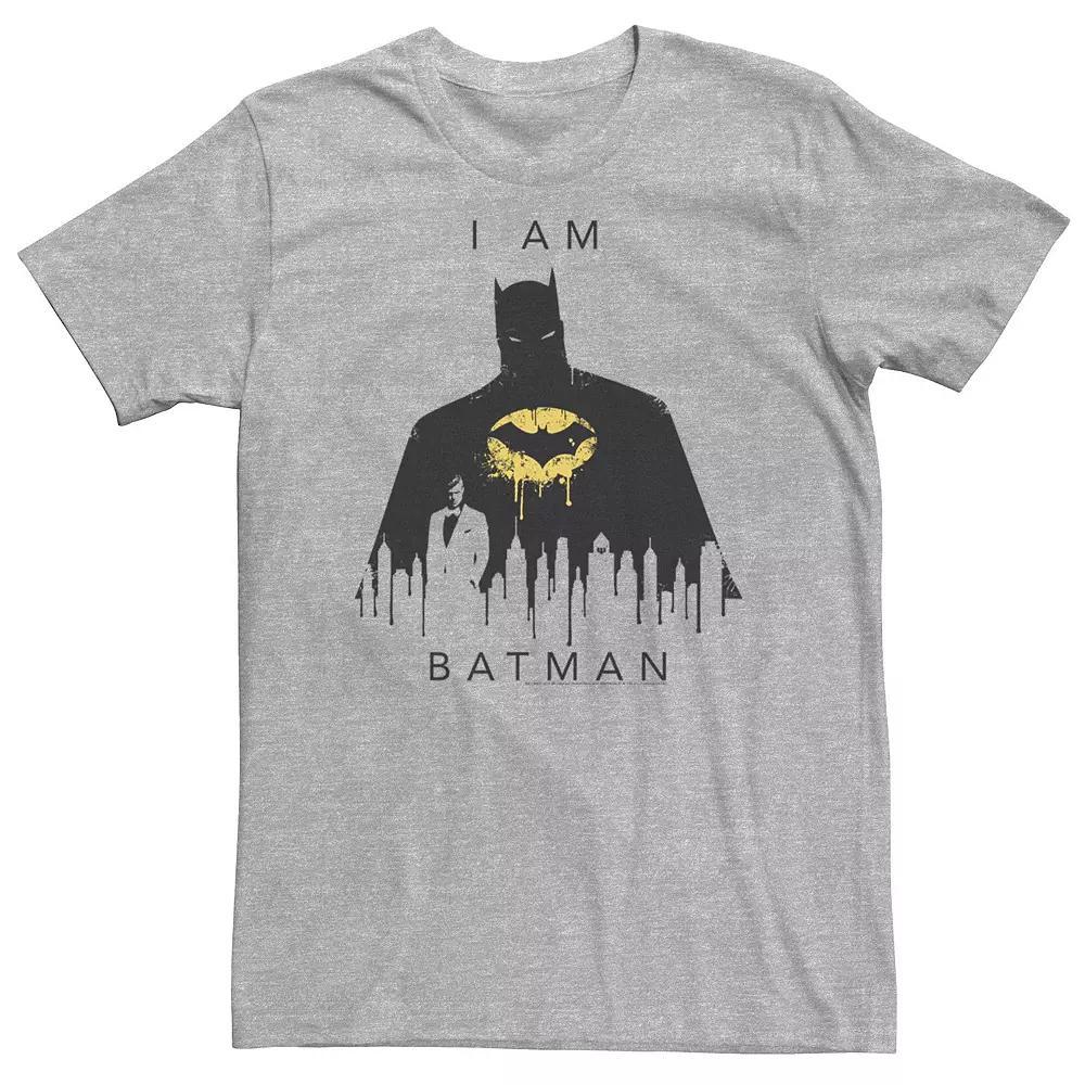 Big & Tall DC Comics "I Am Batman" Skyline Poster Tee, Men's, Size: 4XL Tall, White Product Image