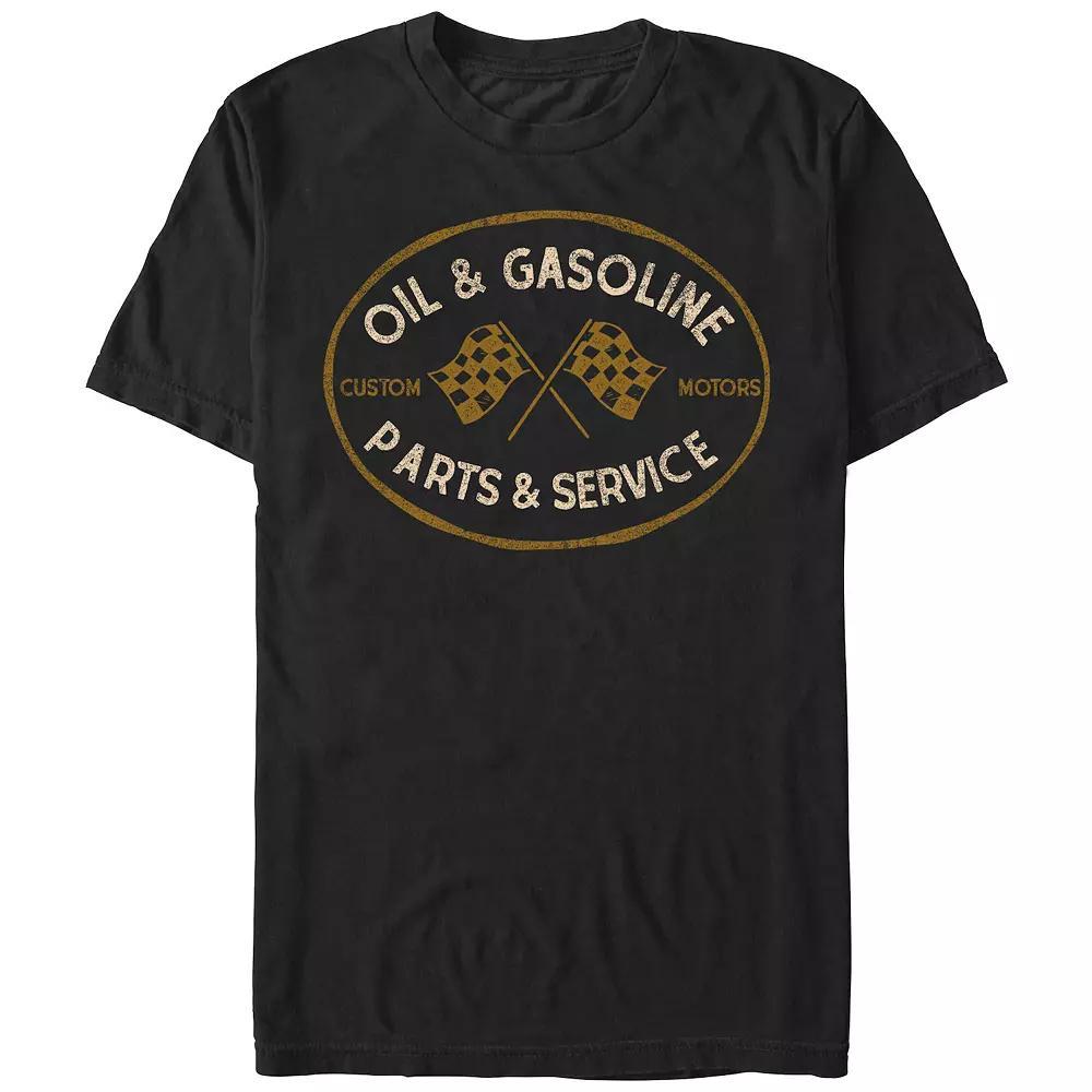 Men's Comfort Colors® Oil And Gasoline Parts And Service Stamp Graphic Tee, Size: Small, Black Product Image