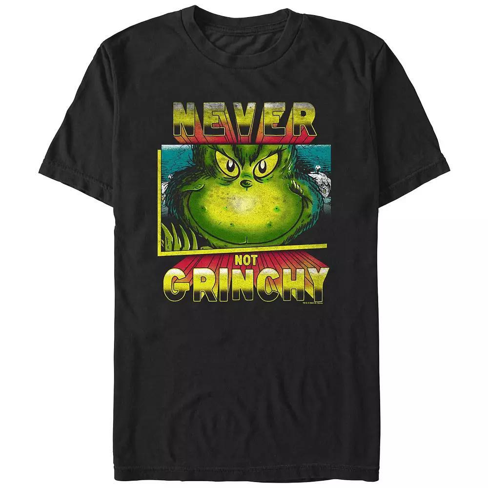 Men's Dr. Seuss Never Not Grinchy Graphic Tee, Size: XXL, Grey Product Image