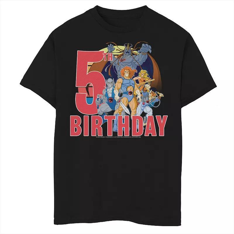 Boys 8-20 ThunderCats Happy 5th Birthday Graphic Tee, Boy's, Size: Small, Black Product Image