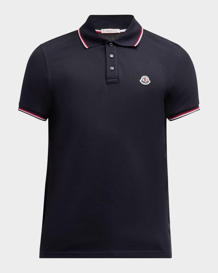 Mens Pique Logo Patch Polo Shirt Product Image