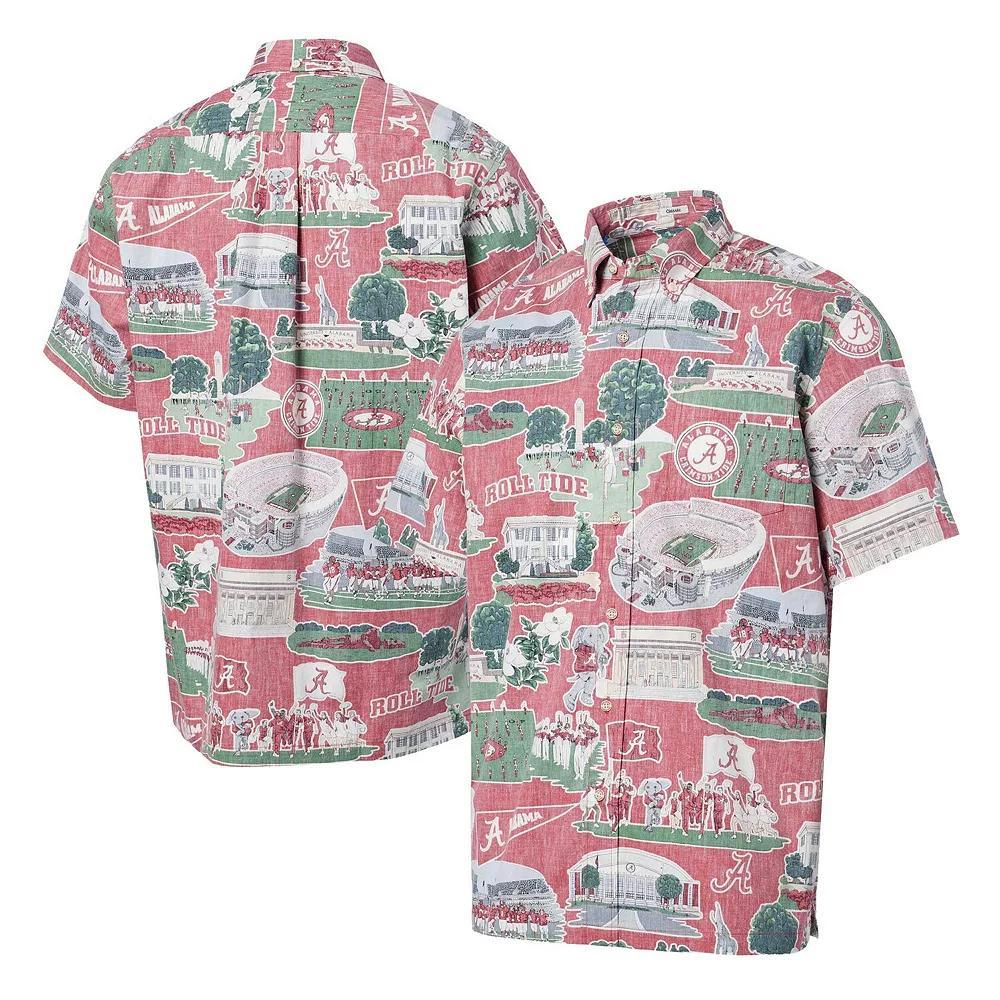 Men's Reyn Spooner  Crimson Alabama Crimson Tide Scenic Button-Down Shirt, Size: Large, Red Product Image