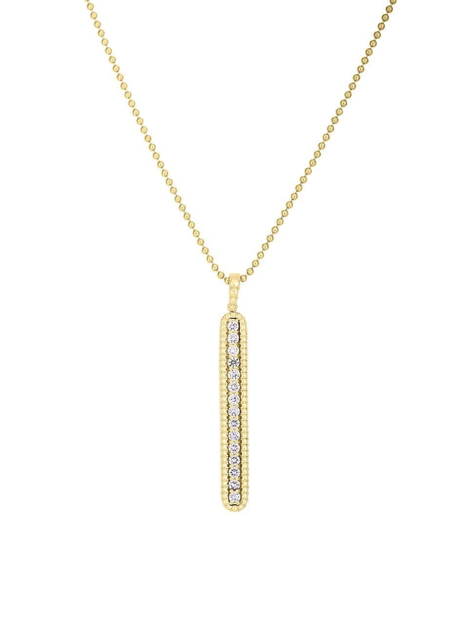 Womens Siena 18K Gold & Diamond Pendant Necklace Product Image