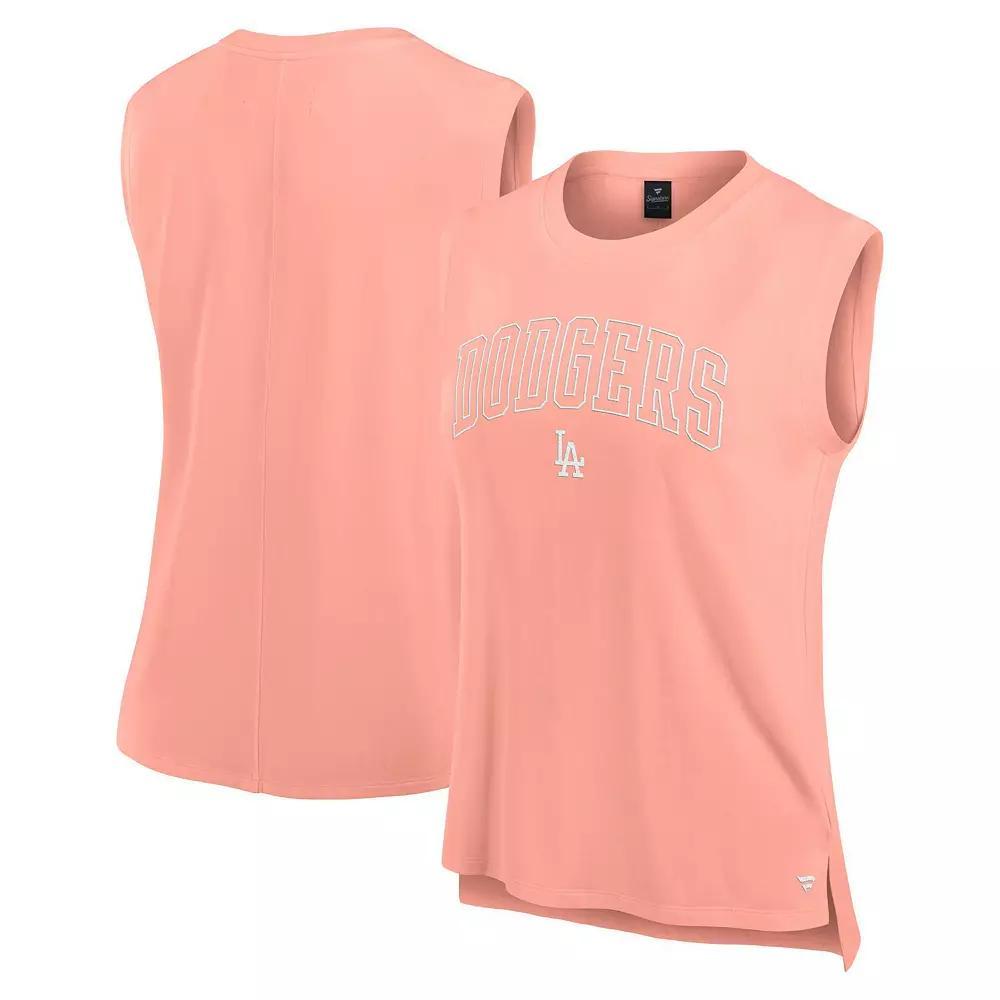 Women's Fanatics Signature Coral Los Angeles Dodgers Studio Gym Tank Top, Size: 2XL, Pink O Product Image