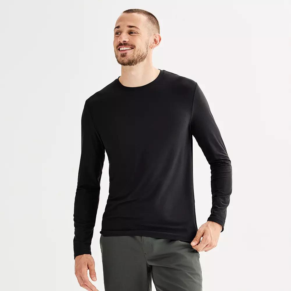 Men's FLX Luxury Soft Wander Long Sleeve Tee, Size: Small, Black Product Image