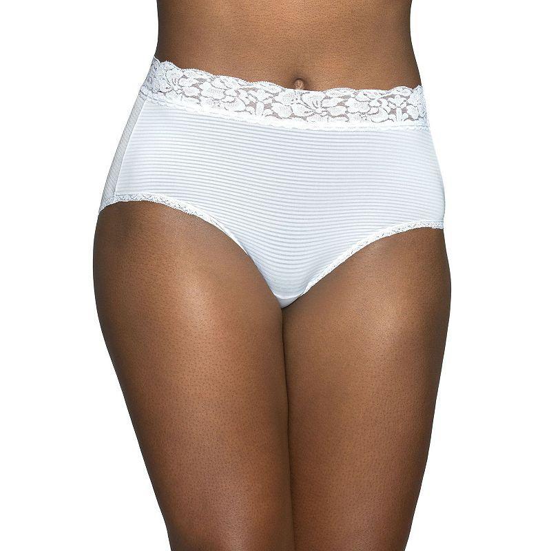 Womens Vanity Fair Lingerie Flattering Lace Brief 13281 Black Black Product Image