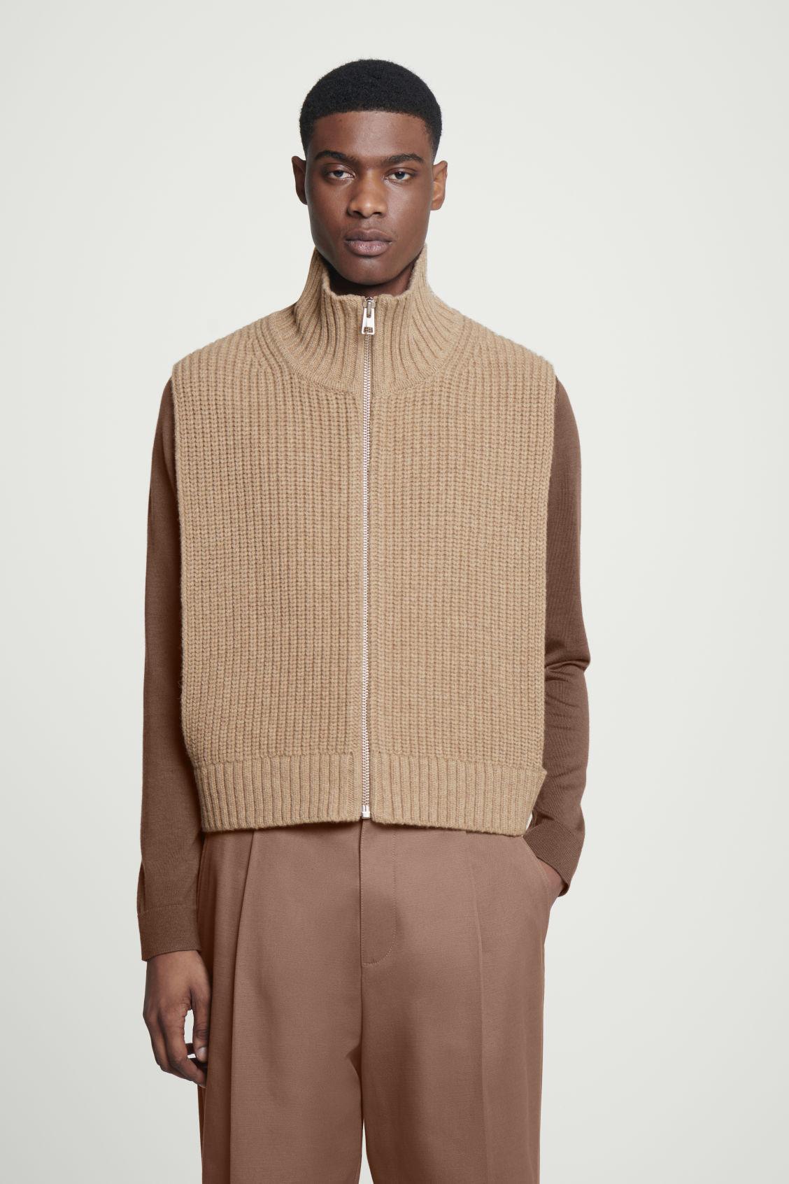 OPEN-SIDE ZIP-UP WOOL TANK Product Image