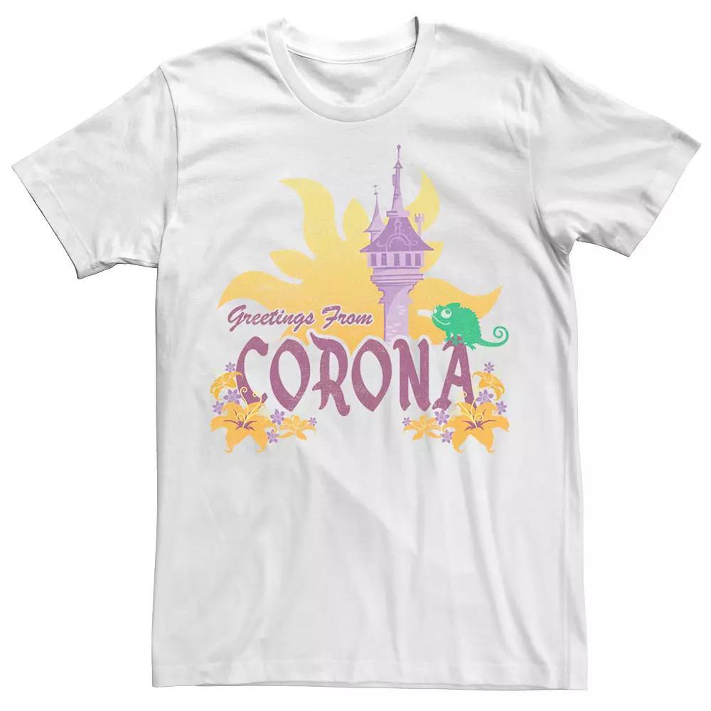 Disney's Tangled Men's Greetings From Corona Tee, Size: Large, White Product Image
