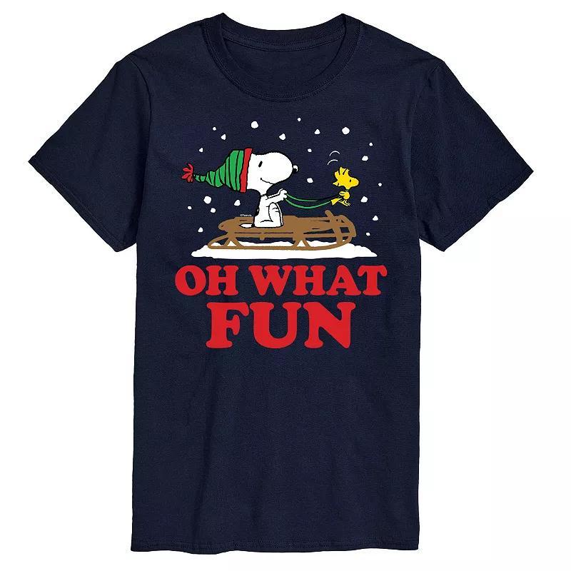 Big & Tall Peanuts Oh What Fun Tee, Men's, Size: 3XB, Blue Product Image