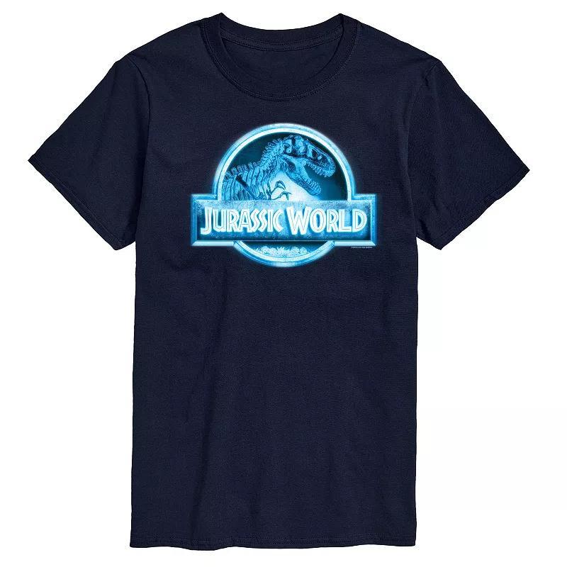 Big & Tall Jurassic World Logo Graphic Tee, Mens Blue Product Image