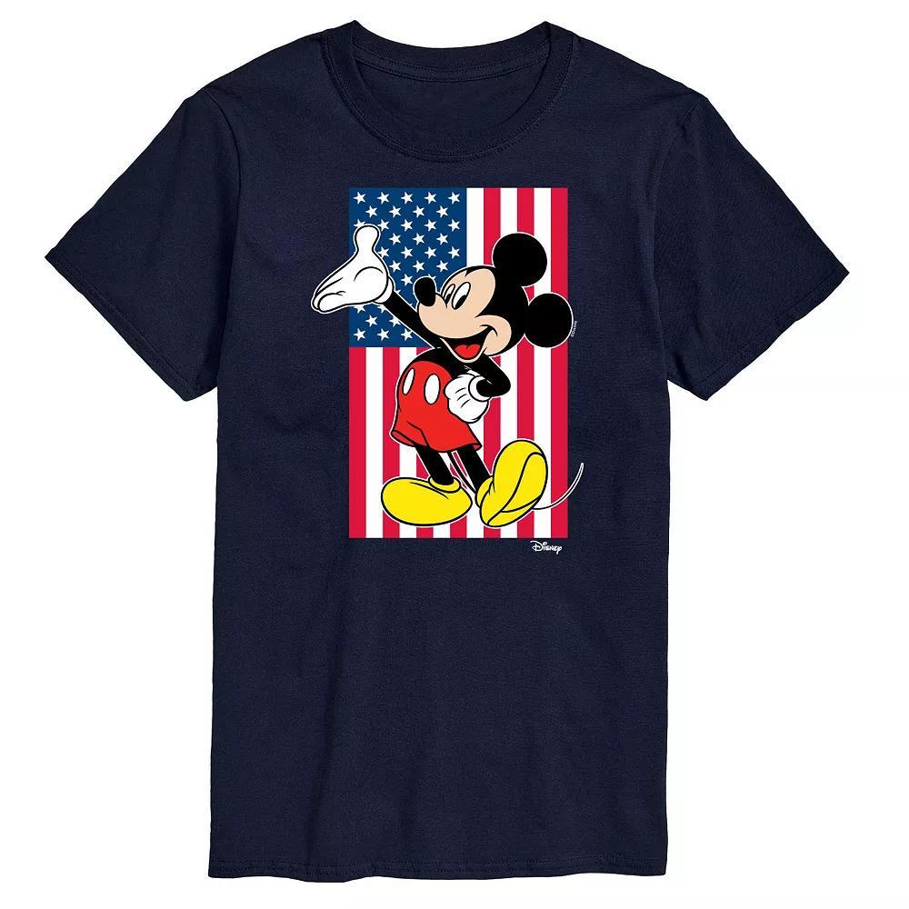 Disney's Mickey Mouse Men's Flag Graphic Tee, Size: Large, Black Product Image