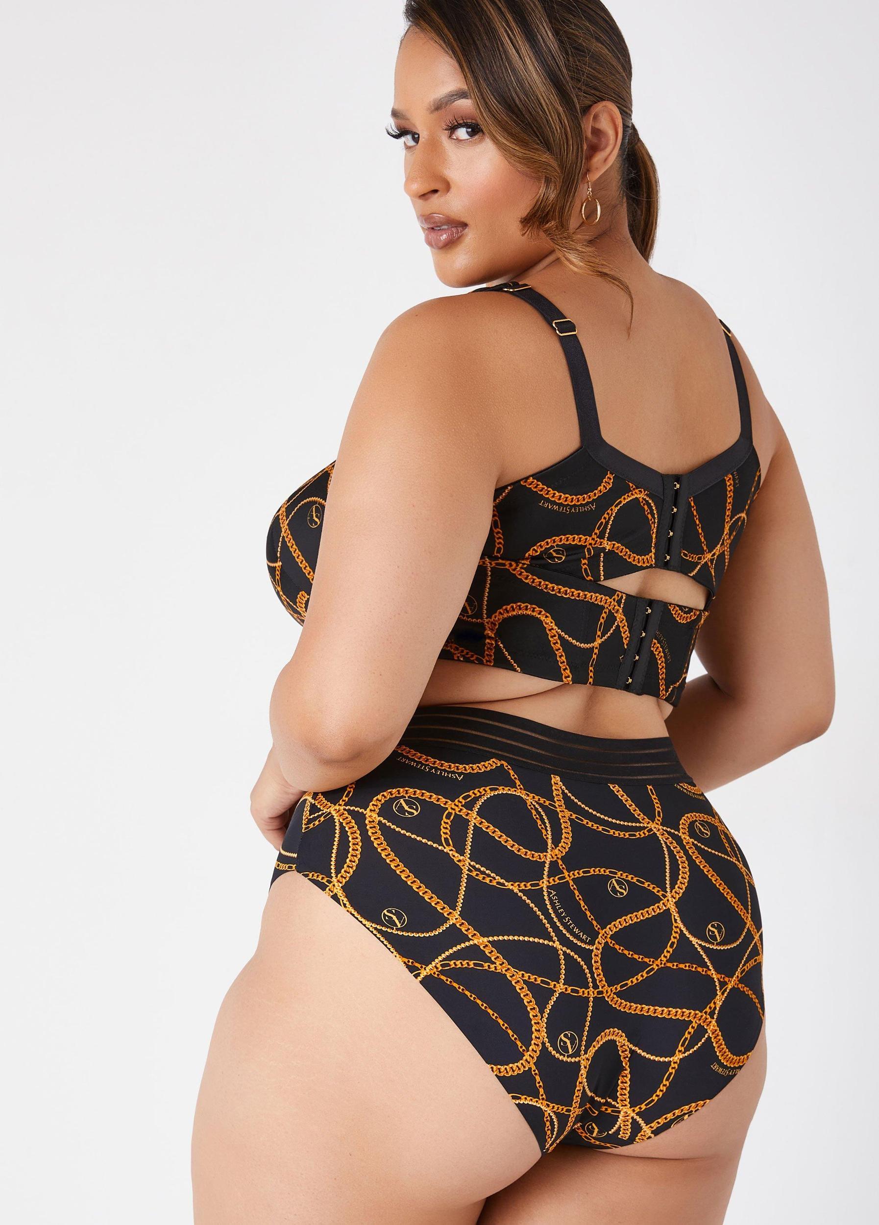 Plus Size Sheer Waist Briefs Ashley Stewart Product Image