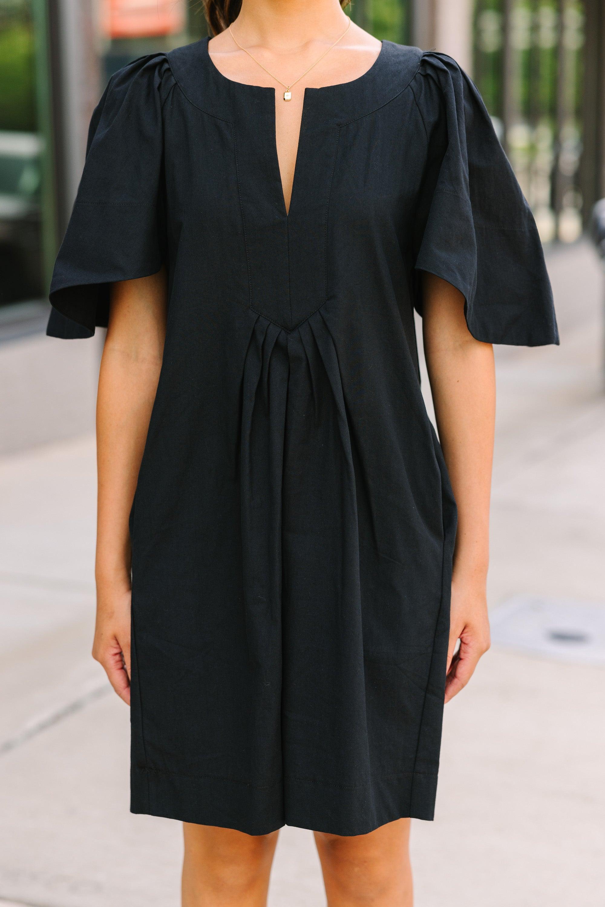 Pep In Your Step Black Shift Dress Female Product Image