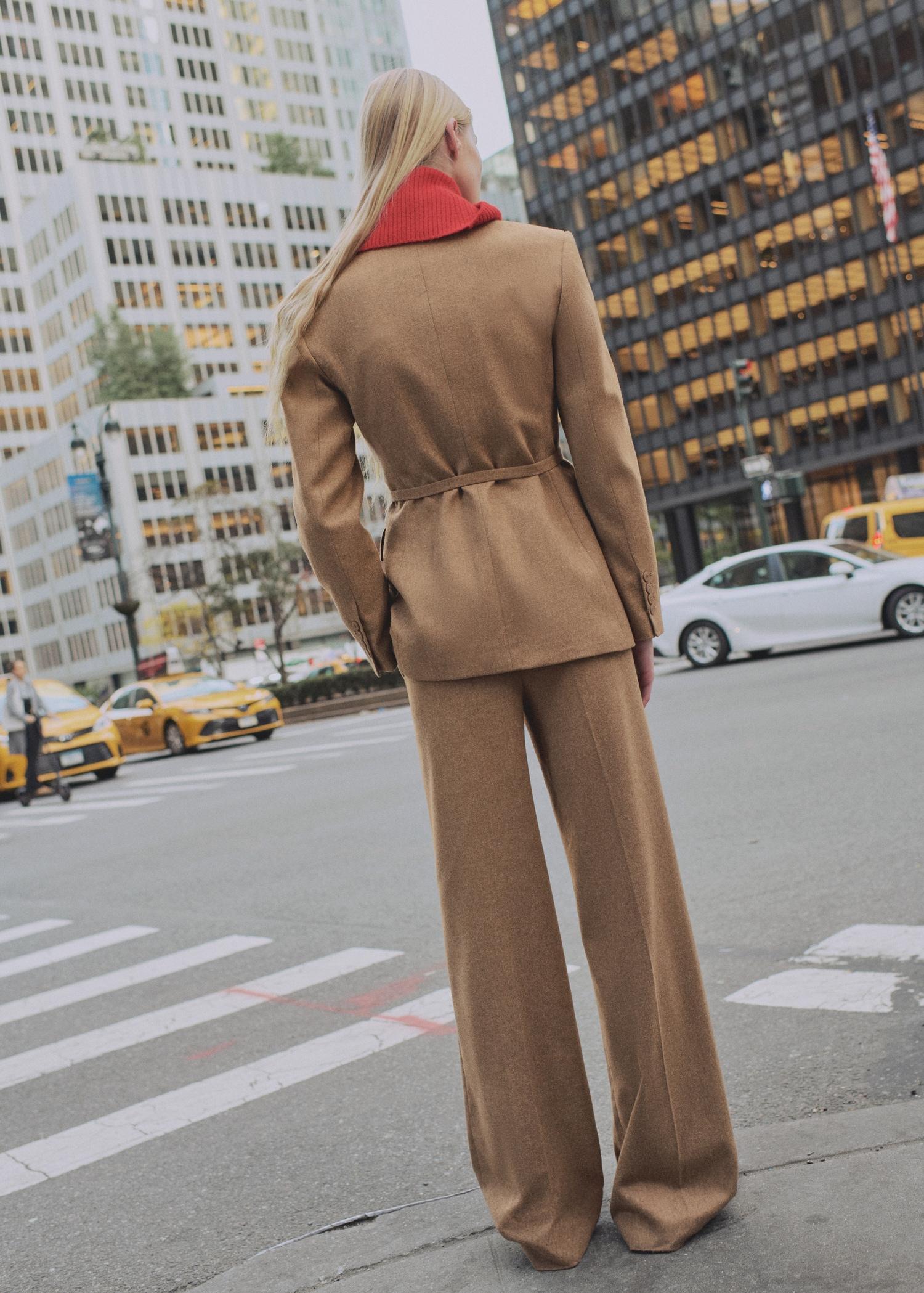 Wool-blend suit pants - Women | MANGO USA Product Image