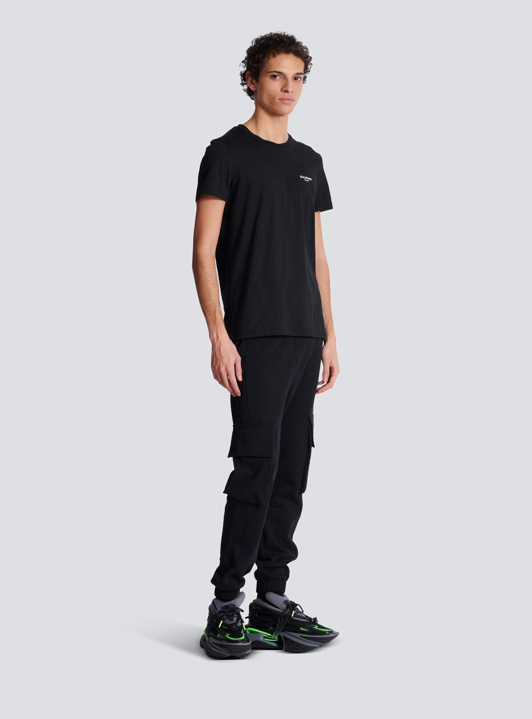 Balmain Paris flocked short-sleeved T-shirt Product Image