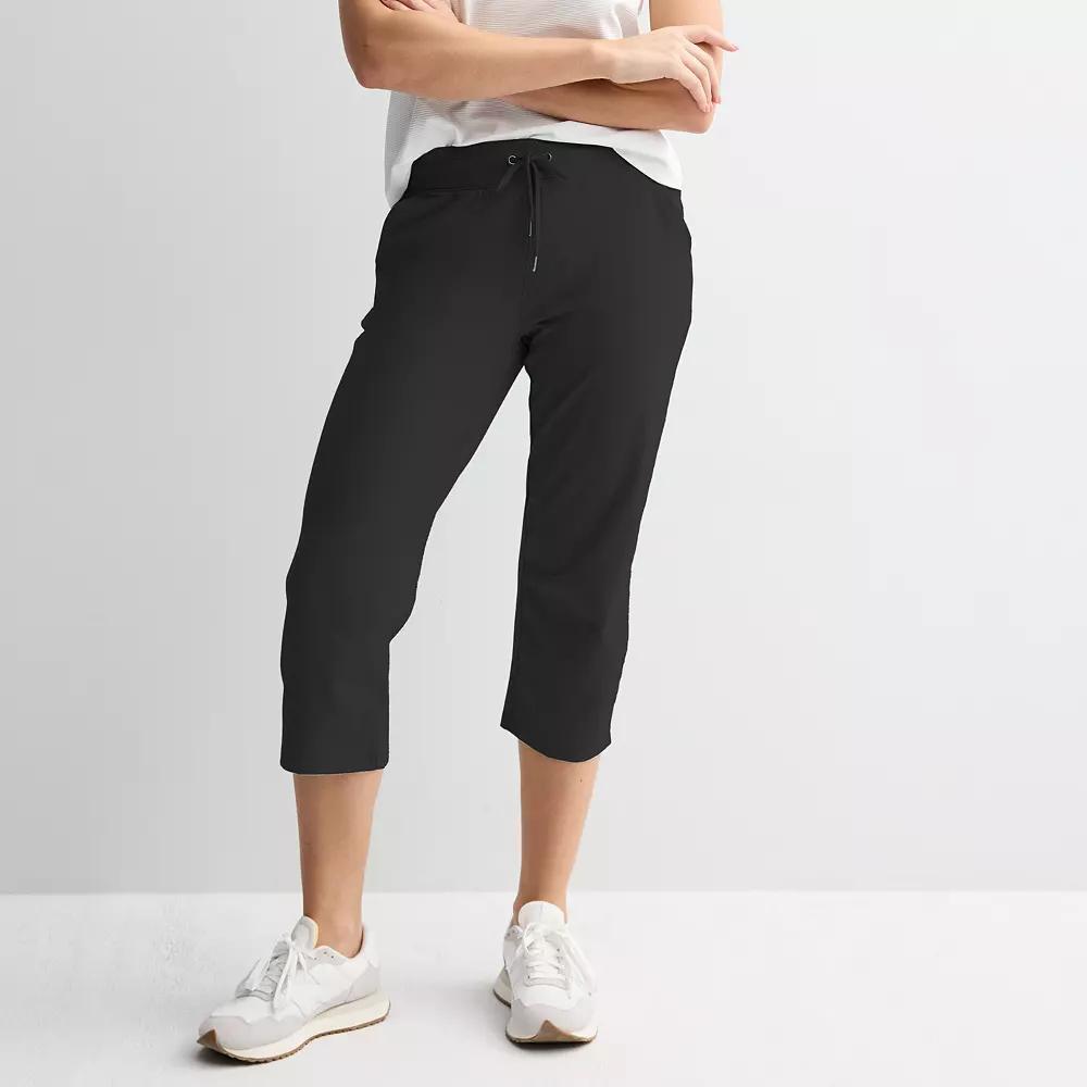 Women's Tek Gear® Essential Capris, Size: Small, Mineral Black Product Image