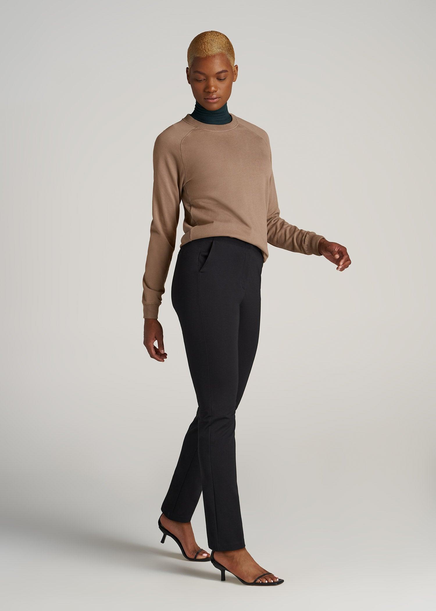 SLIM-Fit Dress Pants for Tall Women in Black Product Image