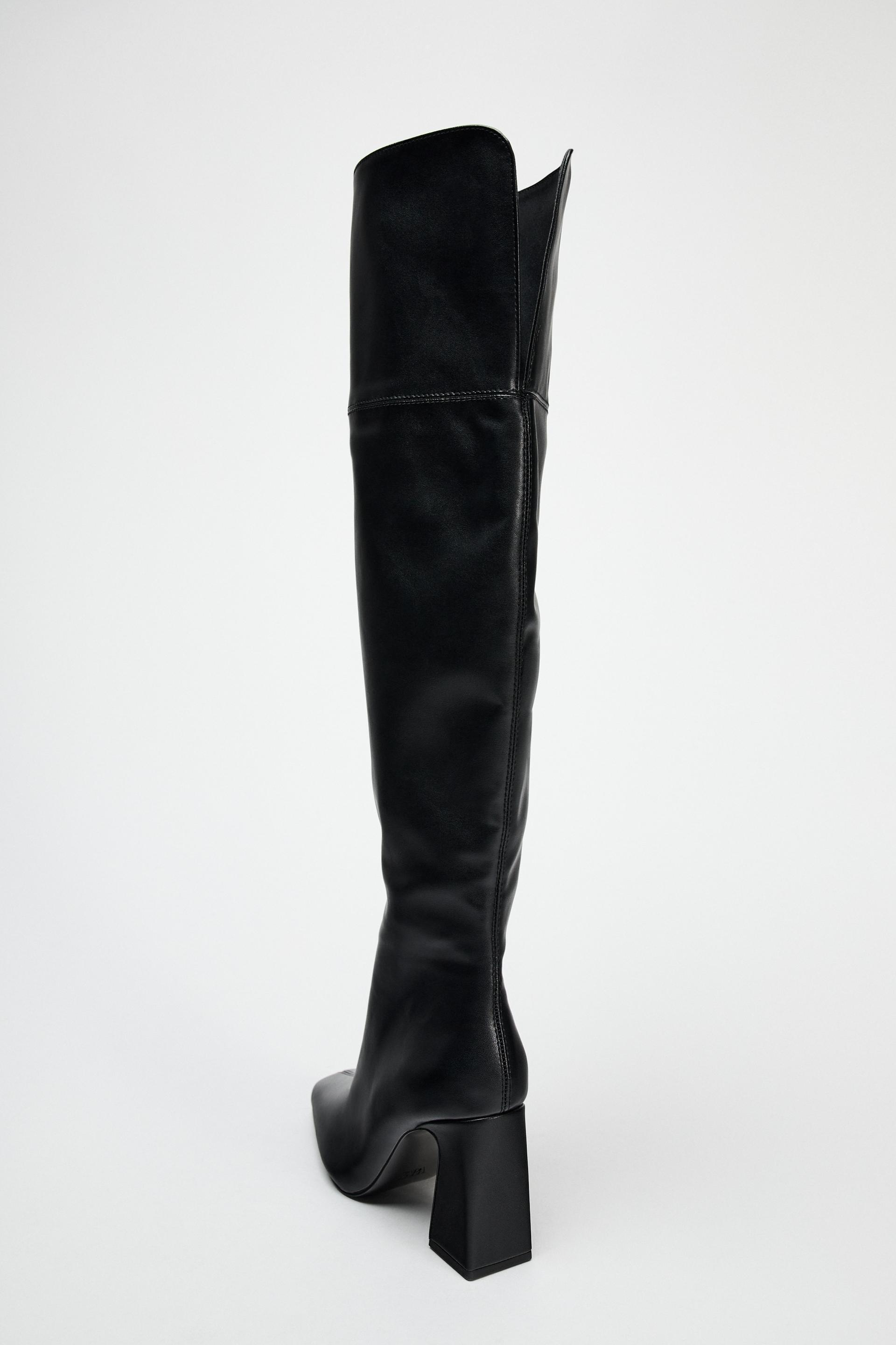 OVER-THE-KNEE HEELED BOOTS Product Image