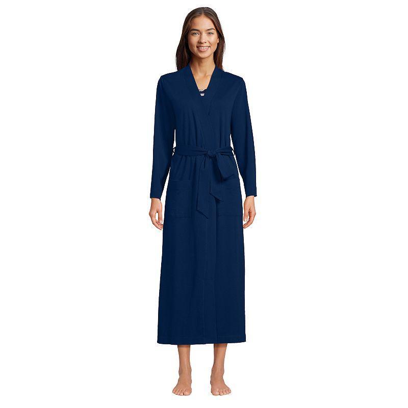 Petite Lands End Cotton Wrap Robe, Womens Product Image