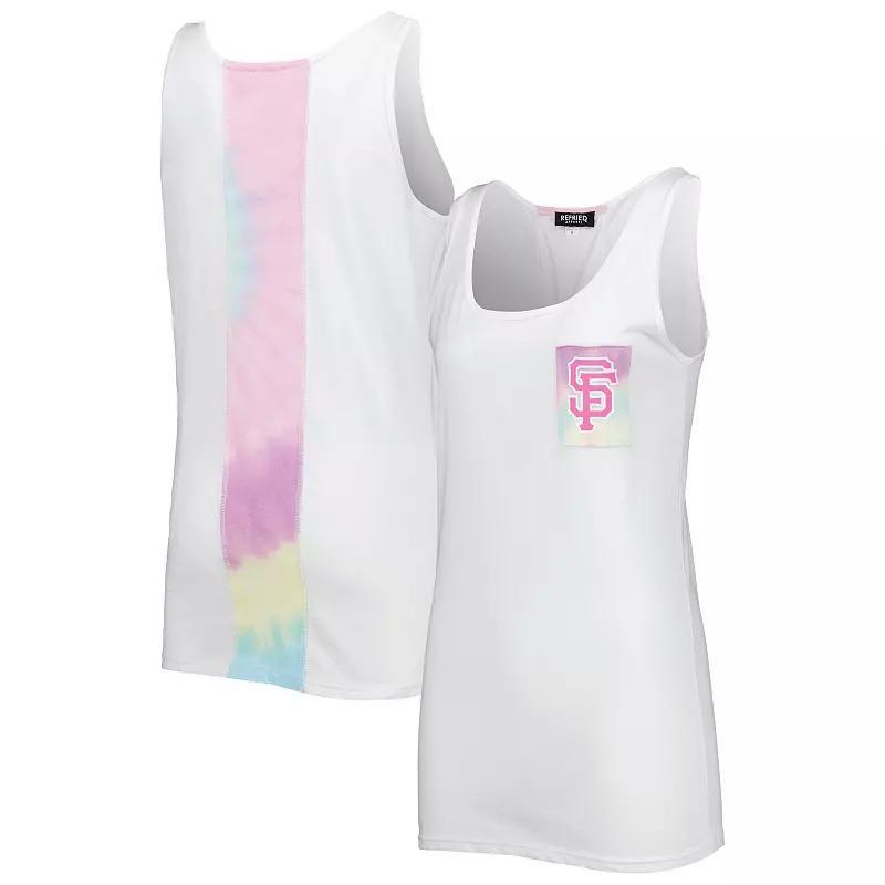 Women's Refried Apparel White San Francisco Giants Tie-Dye Tank Top, Size: Small Product Image