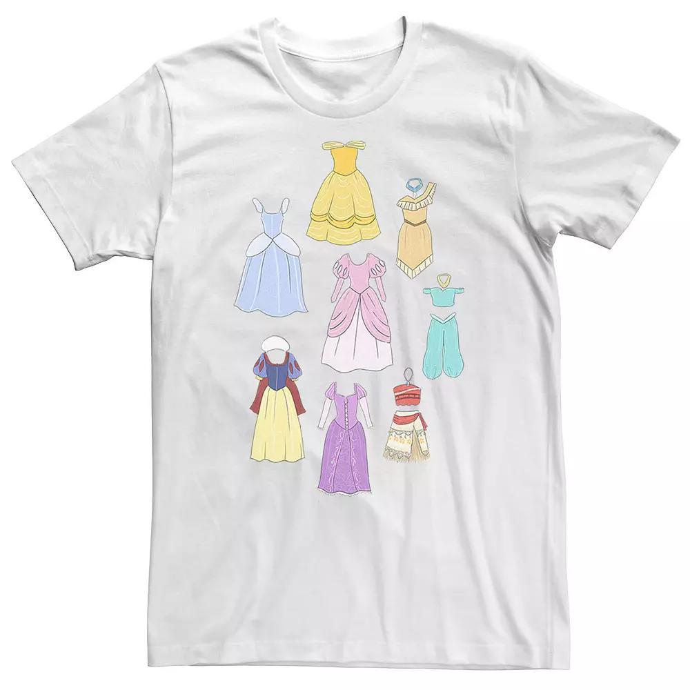 Big & Tall Disney Princess Dress Collage Portrait Tee, Men's, Size: XL Tall, White Product Image
