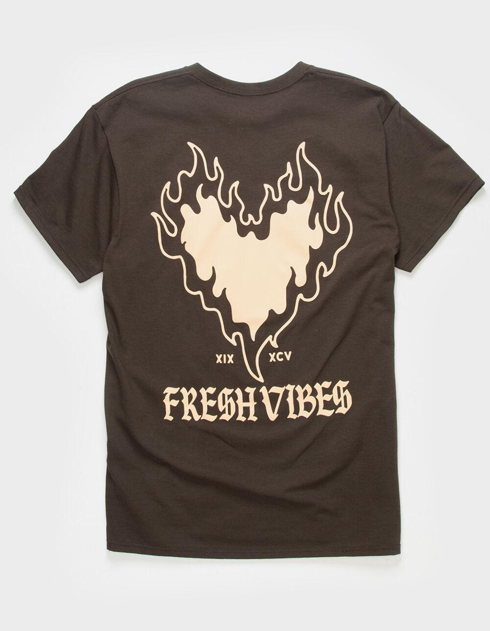 FRESH VIBES Light My Fire Mens Tee - BROWN Product Image