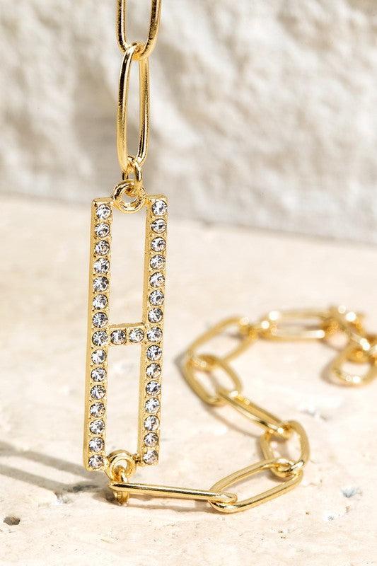 Crystal Initial Letter Bracelet Product Image
