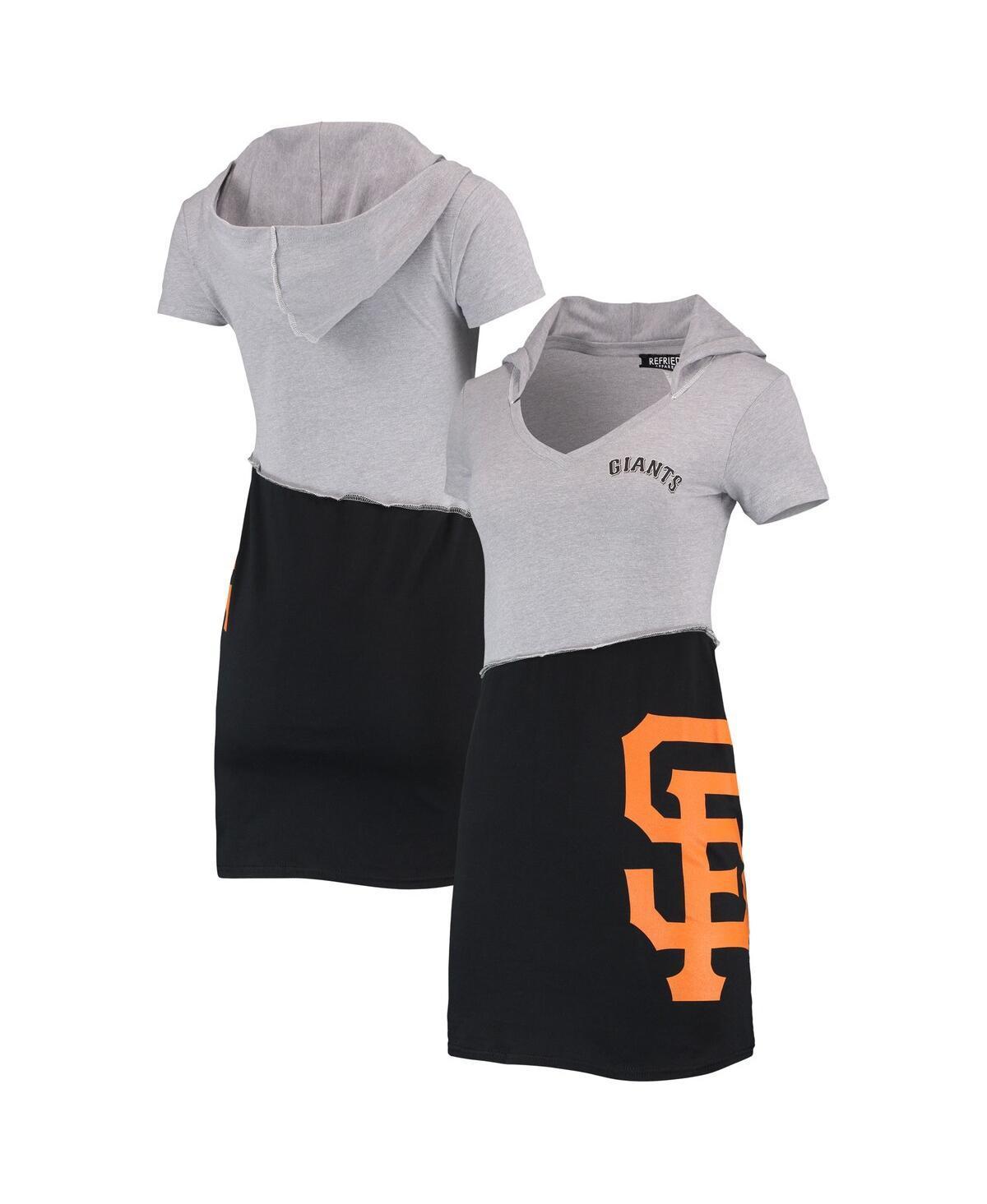 Women's Refried Apparel Heathered Gray/Black San Francisco Giants Hoodie Dress, Size: Large, Grey Product Image