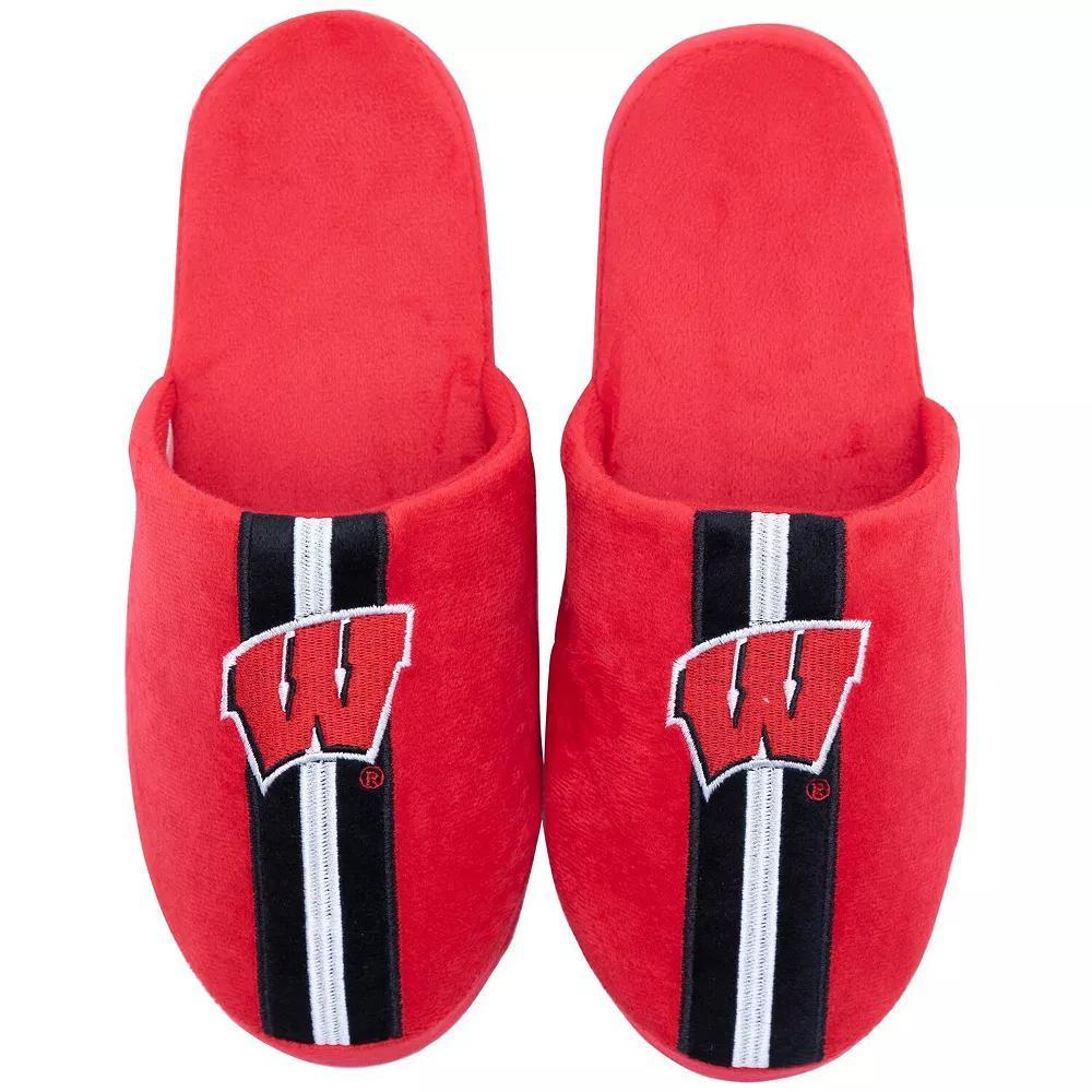 Men's ZooZatz Wisconsin Badgers Slippers, Size: 11-12, Red Product Image