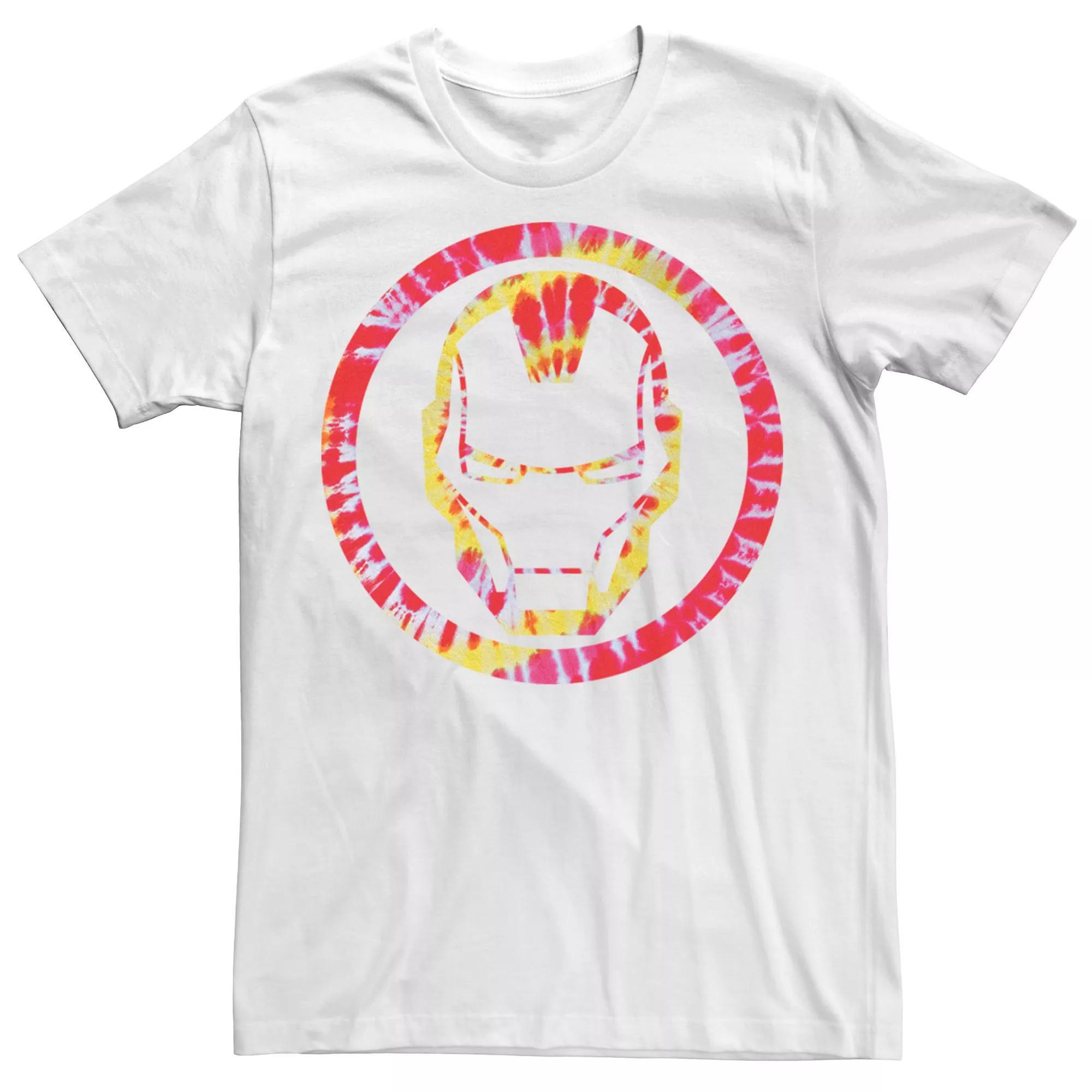 Men's Marvel Iron Man Tye Die Symbol Graphic Tee, Size: XL, White Product Image