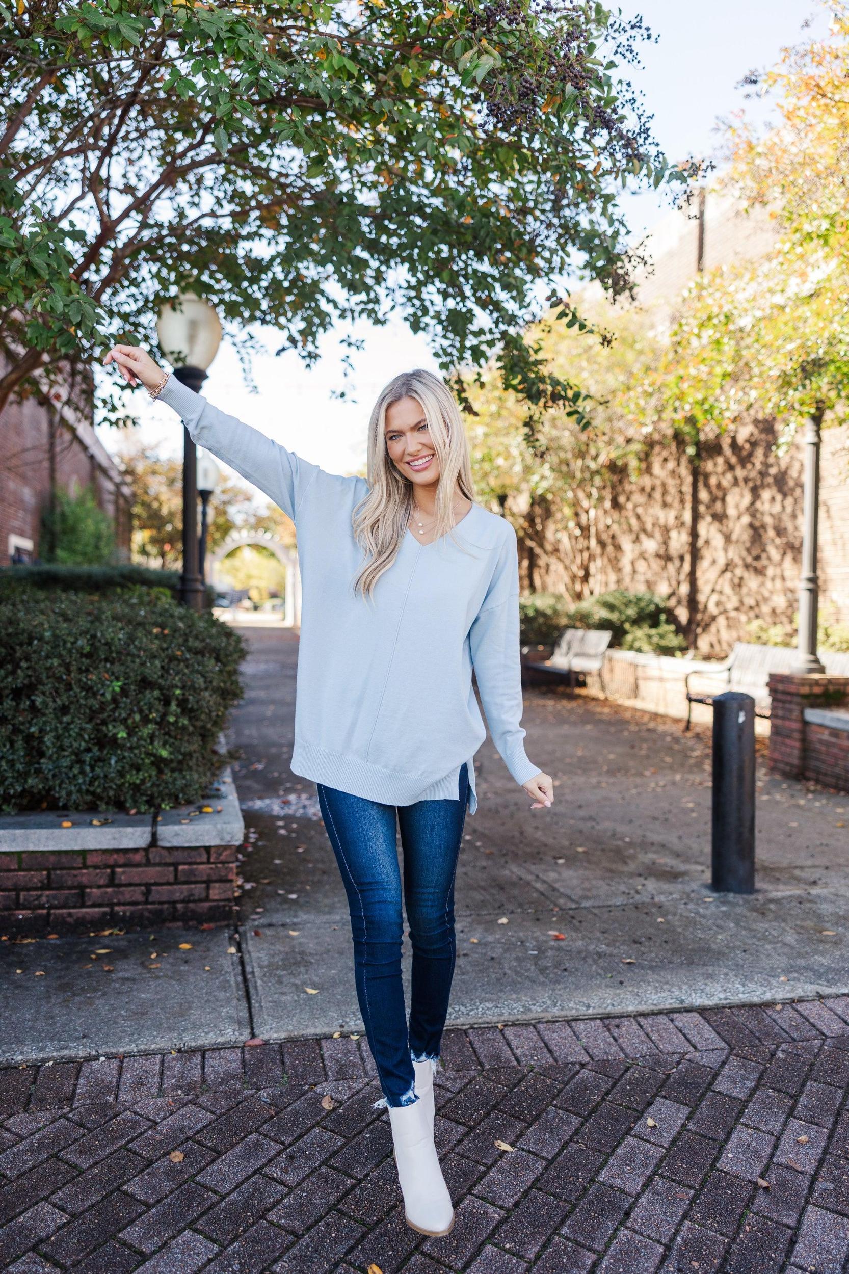 Get To Know You Light Blue Tunic Female Product Image