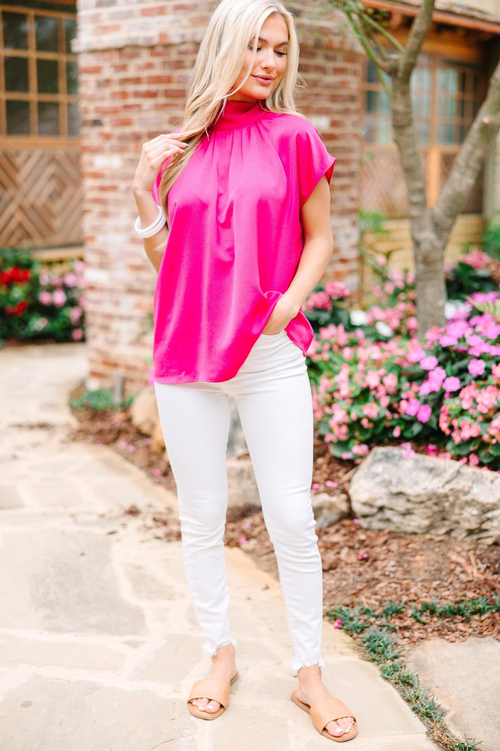 Take A Look Fuchsia Pink Blouse Female Product Image
