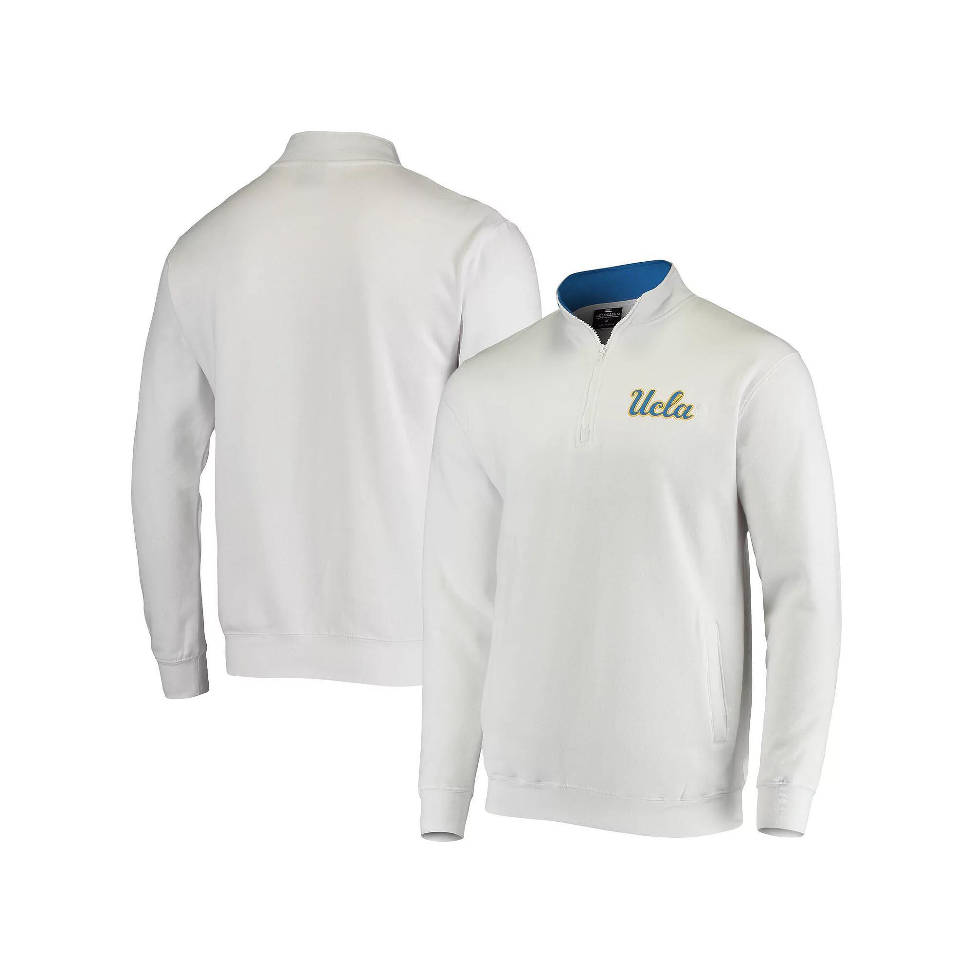 Men's Colosseum White UCLA Bruins Tortugas Logo Quarter-Zip Jacket, Size: Large Product Image