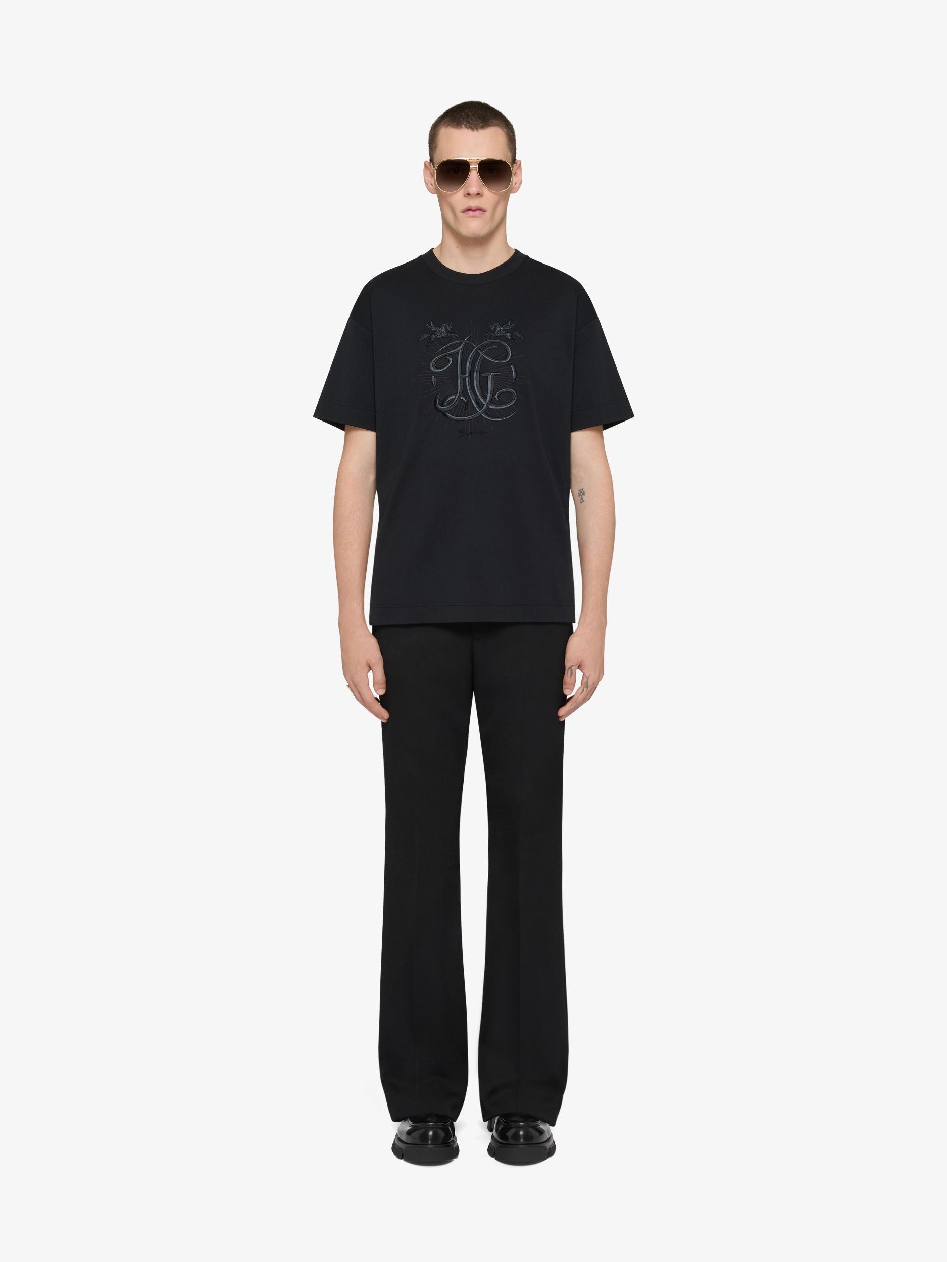 T-shirt in cotton with HG embroidery Product Image
