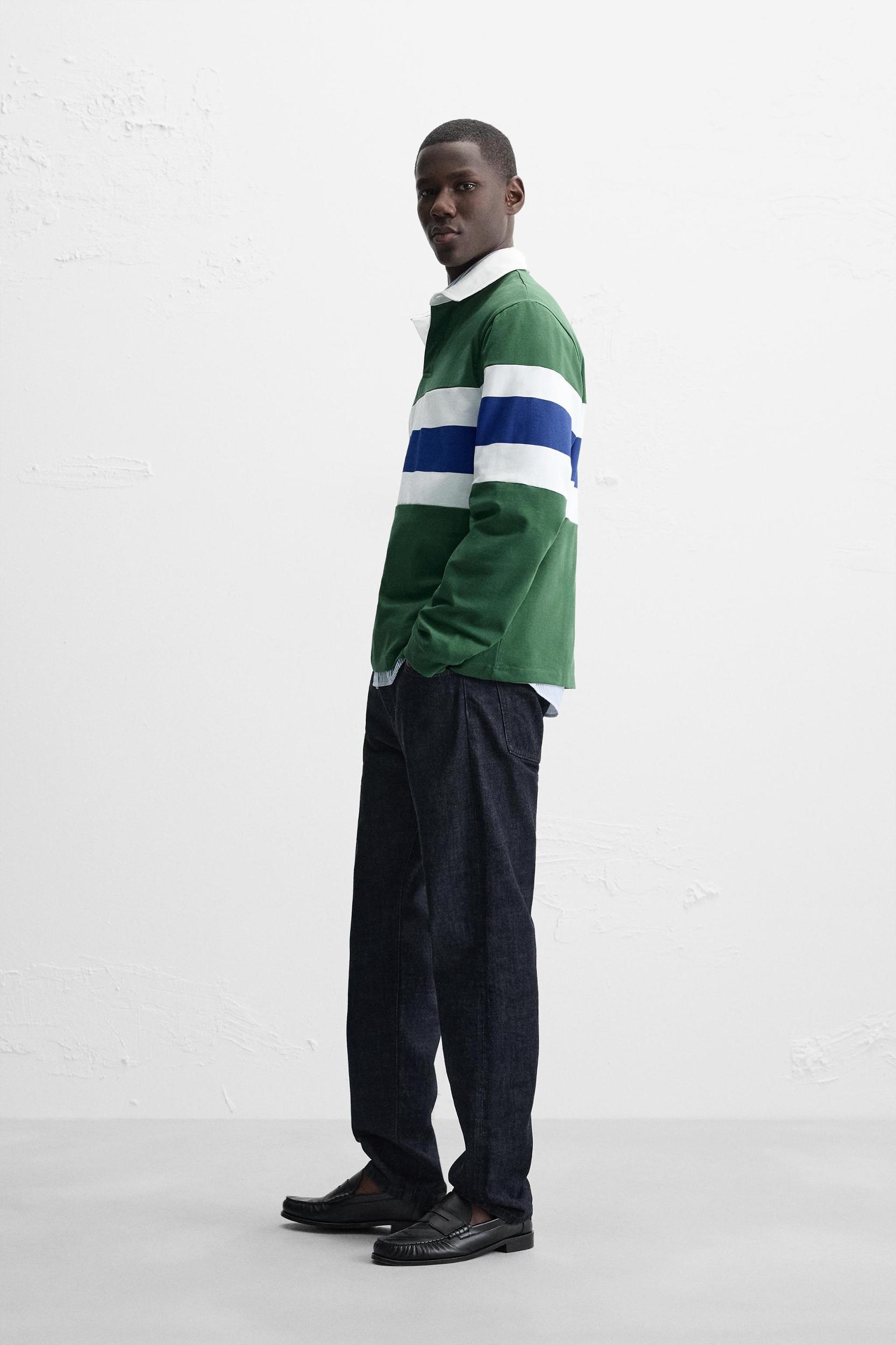 STRIPED JACQUARD POLO Product Image
