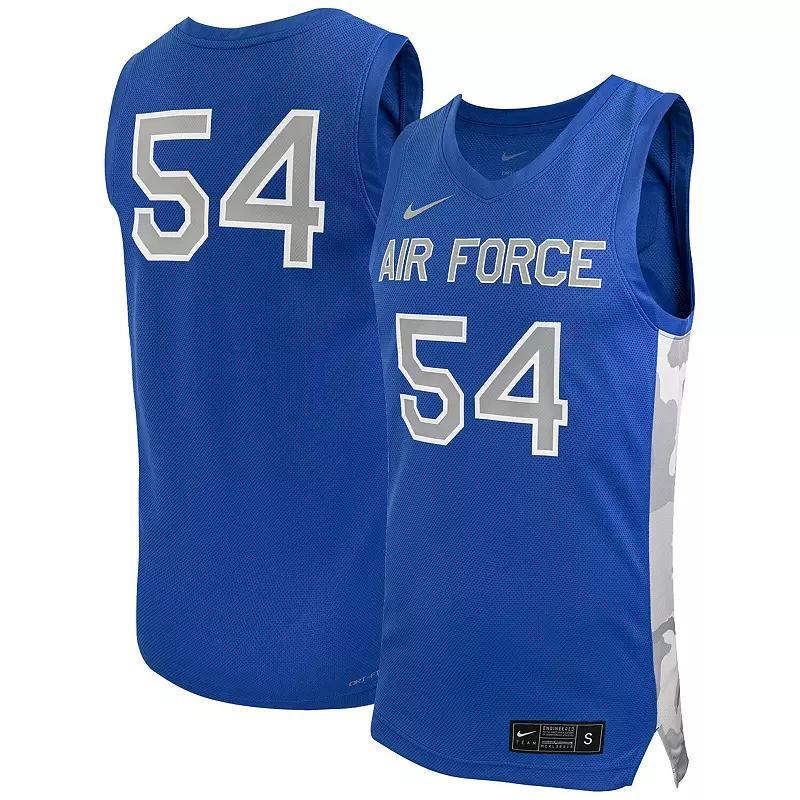 Men's Nike #54 Royal Air Force Falcons Replica Basketball Jersey, Size: Medium, Afa Blue Product Image