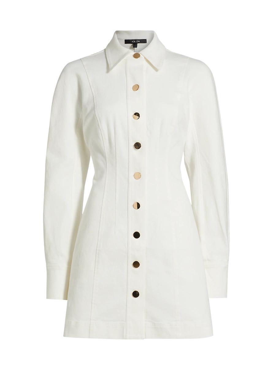 Womens Alexa Denim Seamed Minidress Product Image