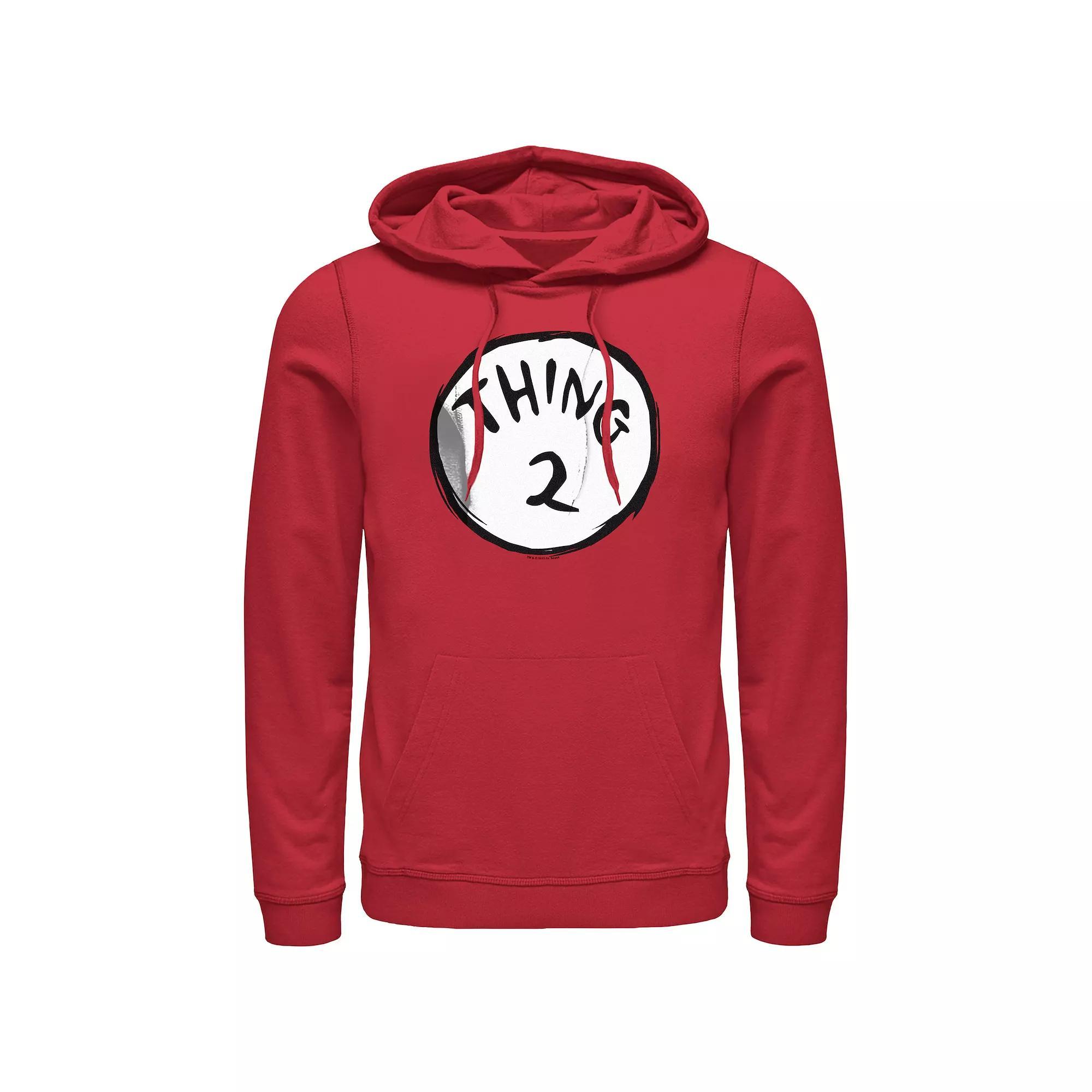 Men's Dr. Seuss Thing 2 Graphic Hoodie, Size: Small, Red Product Image