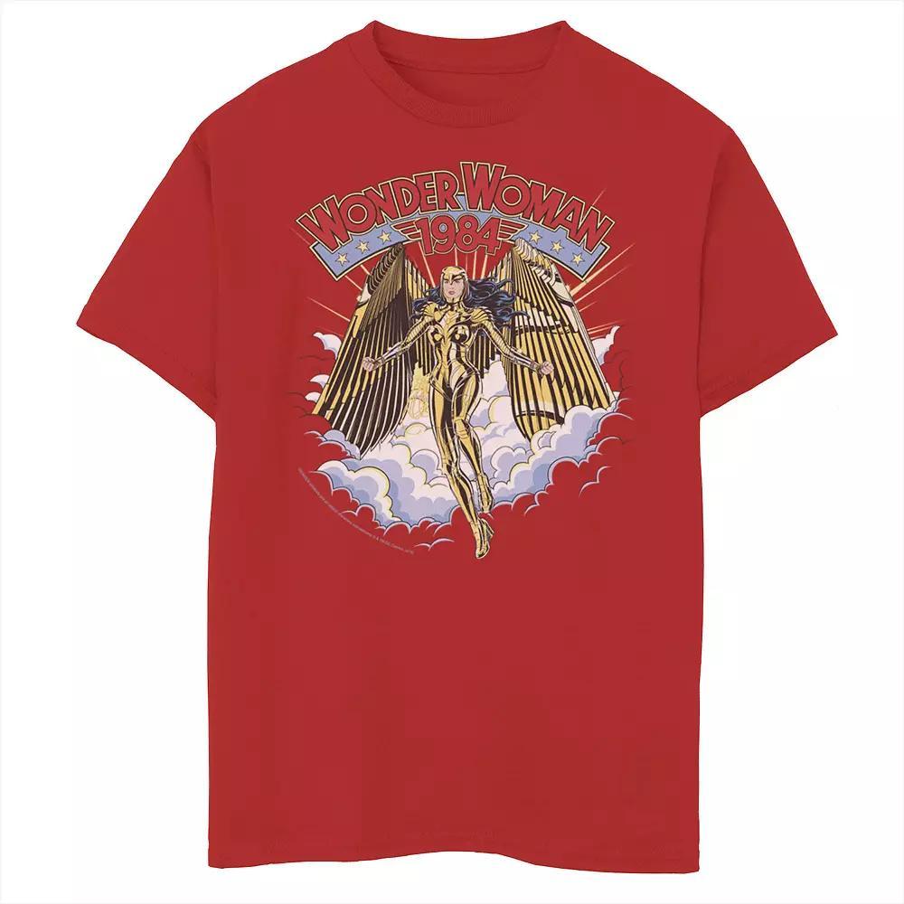 Boys 8-20 DC Comics Wonder Woman 1984 Gold Suit Clouds Portrait Graphic Tee, Boy's, Size: XL, Red Product Image