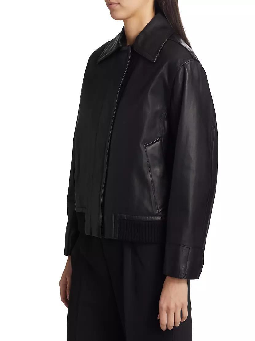 Leather Bomber Jacket Product Image