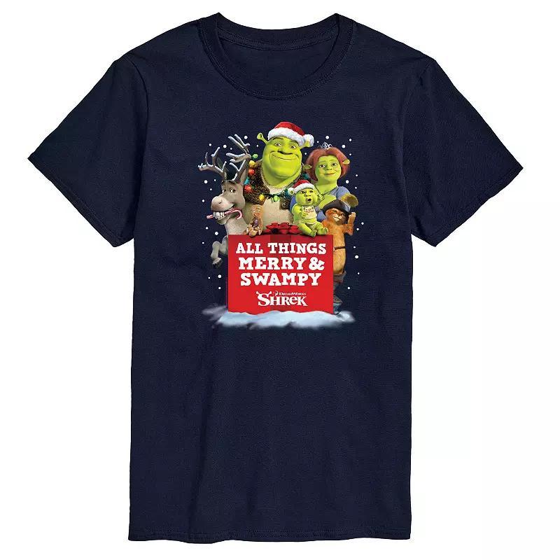 Mens Shrek All Things Merry And Swampy Graphic Tee Product Image