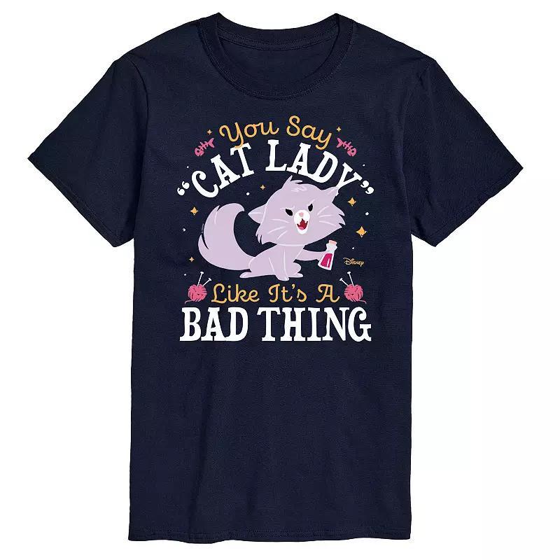Disneys The Aristocats Mens Cat Lady Like Its a Bad Thing Graphic Tee Blue Product Image