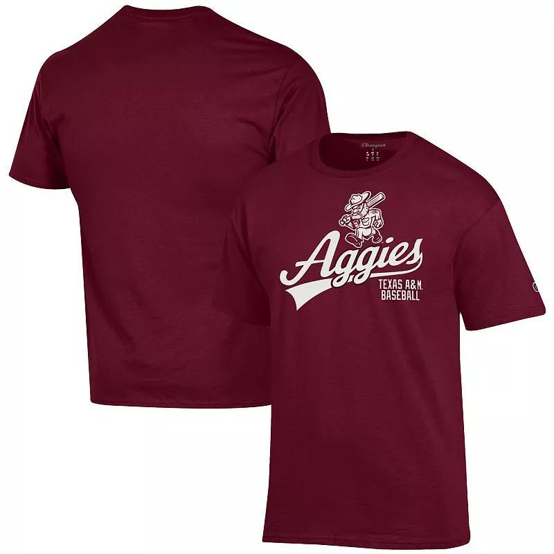 Mens Champion Maroon Texas A&M Aggies Ol Sarge Baseball Script T-Shirt Product Image