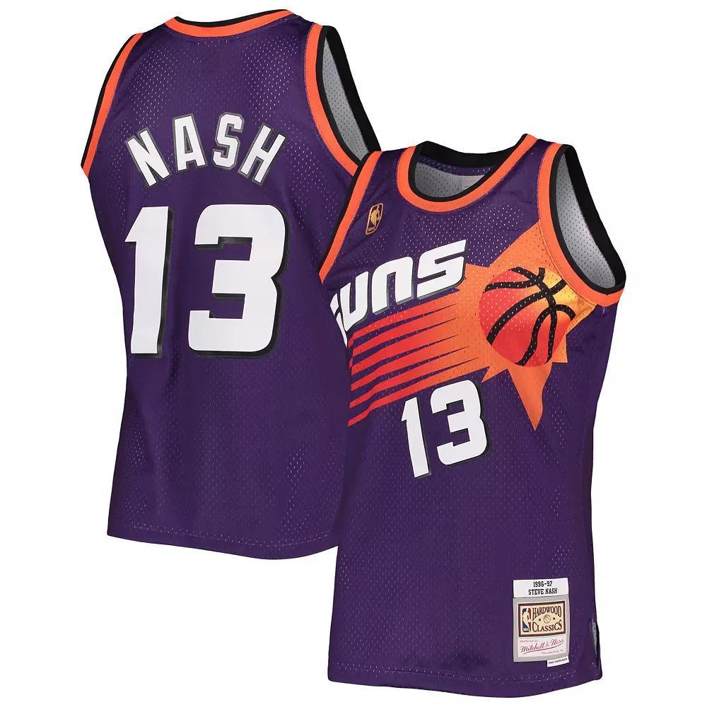 Men's Mitchell & Ness Steve Nash Purple Phoenix Suns 1996-97 Hardwood Classics Swingman Jersey, Size: Large, Phx Purple Product Image