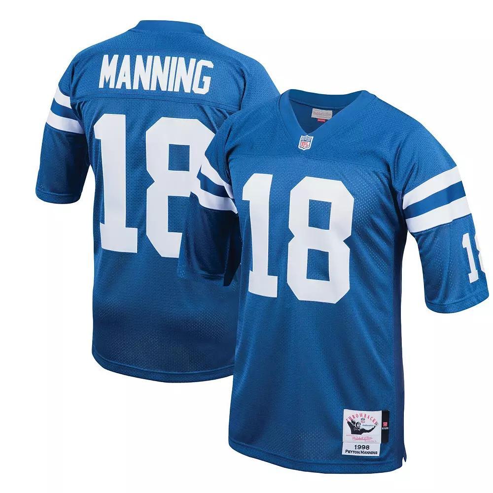 Men's Mitchell & Ness Peyton Manning Royal Indianapolis Colts 1998 Authentic Throwback Retired Player Jersey, Size: 52, Blue Product Image