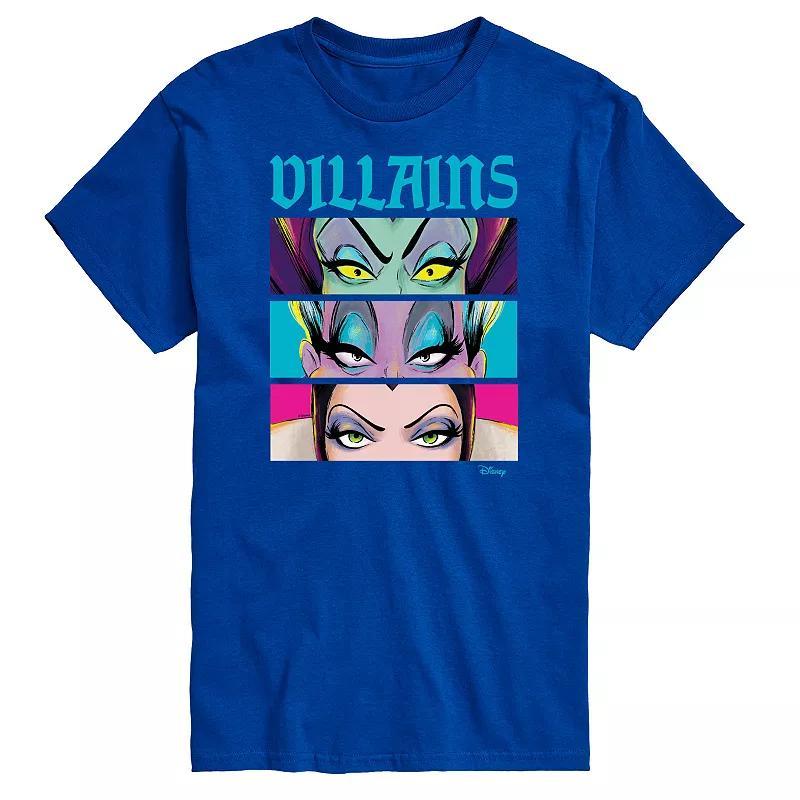 Disney Villains Big & Tall Villains Stacked Graphic Tee, Mens Blue Product Image