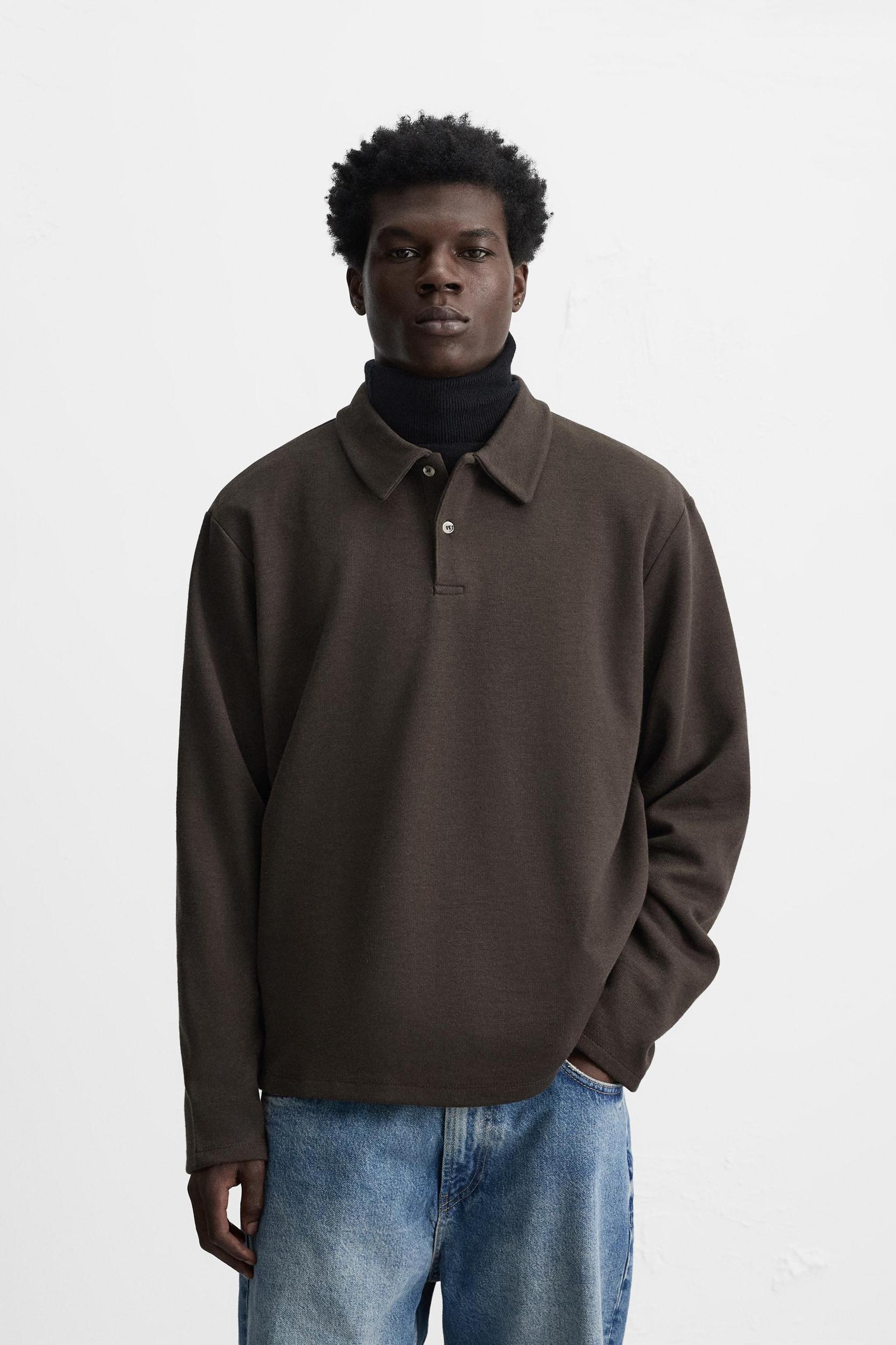 BRUSHED INTERLOCK POLO SHIRT Product Image